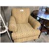 Image 2 : PROP LOT OF 2 BEIGE PATTERNED FABRIC ARMCHAIRS