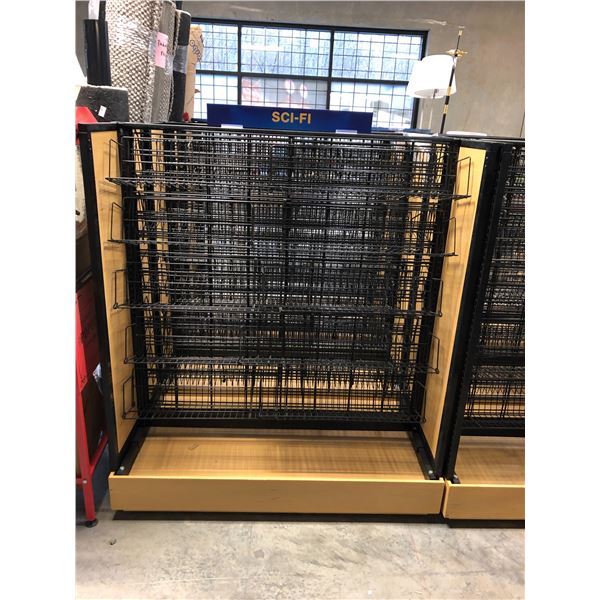 Communal Racks For Props PROP LOT OF 5 ASSORTED LIGHT WOOD/BLACK METAL MOBILE COMMERCIAL DISPLAY ...