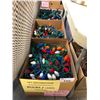 Image 1 : PROP LOT OF 11 BOXES OF ASSORTED HOLIDAY DECORATIONS AND LIGHTS