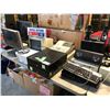 Image 1 : PROP LOT OF ASSORTED ELECTRONICS AND POS SYSTEM INCLUDING 2 MONITORS, 3 CASH DRAWERS, 1 CASH