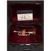 Image 1 : BEVERLY HILLS CHIHUAHUA 3 MARIACHIS HERO TRUMPET IN RED VELVET CASE SCREEN MATCHED