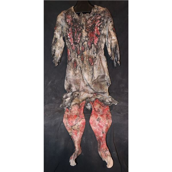 SANTA MUERTE PILOT BURNED FEMALE COSTUME WITH DRESS