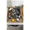 Image 2 : 2 BOXES OF ELECTRICAL: TRANSFORMERS, PLUGS, FUSES AND MORE