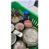 Image 3 : TRAY OF VINTAGE OIL TINS