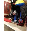 Image 2 : BOX OF KIDS SPORTS GEAR WITH SPIDER-MAN SCOOTER AND MISSION 500 SIZE 8/9 ROLLER BLADES