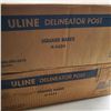 Image 2 : 2 BOXES OF NEW ULINE DELINEATOR PILON POST BASES 6/BOX