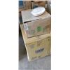 Image 1 : 2 BOXES OF NEW OVAL FOOD TOGO CONTAINERS 300 LIDS AND 300 TRAYS