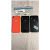 Image 2 : 3 APPLE IPHONE XR SMARTPHONES - PARTS ONLY, NOT GUARANTEED TO WORK