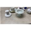 Image 2 : 2 CHINA CUPS AND SAUCERS AND ART GLASS - ROYAL ALBERT, MILLERS