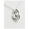 Image 2 : NEW STERLING SILVER DIAMOND HEART PENDANT WITH STERLING CHAIN, 9 DIAMONDS (0.11CTS), W/A $535.00, DI