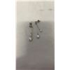 Image 2 : NEW LADIES 925 STERLING SILVER EARRINGS W/ MOISSANITE STONES