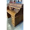 Image 2 : 1 VINTAGE ROLLER TOP OFFICE DESK