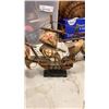 Image 3 : 3 SAILING SHIP MODELS, TWO SHIP BOOK STNADS AND DECORATIVE SHIP IN CASE