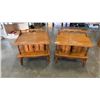 Image 1 : 2 WOOD PEDISTALS