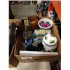Image 2 : 2 BOXES 1 WITH PROTABLE STOVE BURNER, SCALE, TOASTER ETC.  AND 1 BOX WITH VASES, AND OTHER HOUSEHOLD