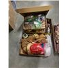 Image 2 : 4 TRAYS OF CANDLE HOLDERS, WOOD BUSINESS CARD HOLDERS, BANGLES, WOOD CARVINGS, INCENSE HOLDERS, SALT