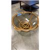 Image 1 : BENTWOOD BASE GLASSTOP TABLE