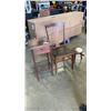 Image 1 : VINTAGE CHAIR, MILKING STOOL AND 1 DRAWER STAND