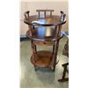 Image 2 : SERVING TRAY ON FOLDING STAND AND 3 TIER STAND