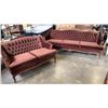 Image 1 : VINTAGE TUFTED SOFA AND LOVESEAT