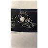 Image 2 : 925 STERLING SILVER CHAIN AND HEART PENDANT W/ GENUINE STONES