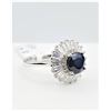 Image 2 : NEW STERLING SILVER 7.1MM X 7.1MM NATURAL SAPPHIRE (1.92CTS) & CZ RING, W/A $400.00, SIZE 7.25, SAPP