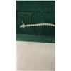 Image 2 : NEW LADIES STAMPED G750 TENNIS BRACELET W/ GENUINE STONES