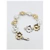 Image 3 : NEW STERLING SILVER YELLOW TONE PLATED "SUNFLOWER" BRACELET, RETAIL $300.00