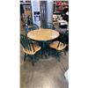 Image 1 : MAPLE AND GREEN DINING TABLE WITH JACKKNIFE LEAF AND 4 CHAIRS