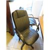 Image 1 : 4-Black Leather Armchairs - 4 X $