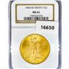 Image 1 : 1908 $20 Gold Double Eagle NGC MS63 No Motto