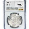 Image 1 : 1886 Morgan Silver Dollar NGC MS63