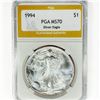 Image 1 : 1994 American Silver Eagle PGA MS70