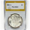 Image 1 : 1891-S Morgan Silver Dollar PGA MS63
