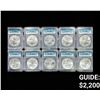 Image 1 : (10) 2017-P RARE American Silver Eagle ICG-MS70