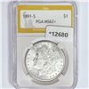 Image 1 : 1891-S Morgan Silver Dollar PGA MS62+