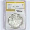 Image 1 : 1891-S Morgan Silver Dollar PGA MS63