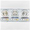 Image 2 : 1956 Set (3) Franklin Half Dollar PCGS MS64 FBL
