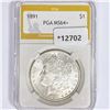 Image 1 : 1891 Morgan Silver Dollar PGA MS64+