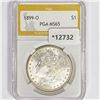 1899-O Morgan Silver Dollar PGA MS65