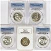Image 1 : 1959-1962 Set (5) Franklin Half Dollar MS