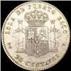 Image 2 : 1895 Puerto Rico Silver 20 Centa UNCIRCULATED