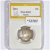 Image 1 : 1893 Isabella Silver Quarter PGA MS65