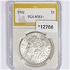Image 1 : 1902 Morgan Silver Dollar PGA MS63+