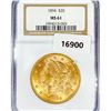Image 1 : 1894 $20 Gold Double Eagle NGC MS61