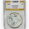 1993 American Silver Eagle PGA MS70