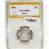 1893 Isabella Silver Quarter PGA MS65