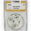 1993 American Silver Eagle PGA MS70