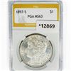 1897-S Morgan Silver Dollar PGA MS63