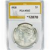 1928 Silver Peace Dollar PGA MS62